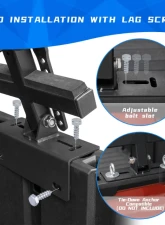 Kemimoto UTV Sporting Clays Shotgun Holders / Universal 4 Gun Bed Rack                                     - B0116-00501BK - Image 4