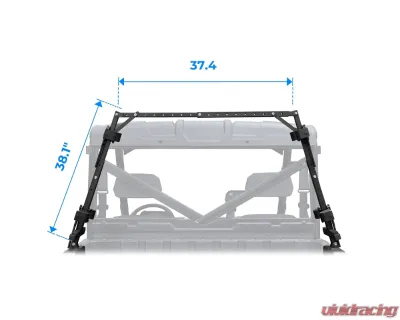 Kemimoto UTV Sporting Clays Shotgun Holders / Universal 4 Gun Bed Rack - B0116-00501BK