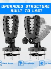 Kemimoto ATV U-Shaped Holder | Mount w/ Rubber StrapsHunting                                     - B0116-00701BK - Image 2