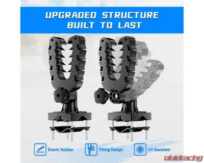 Kemimoto ATV U-Shaped Holder | Mount w/ Rubber StrapsHunting - B0116-00701BK