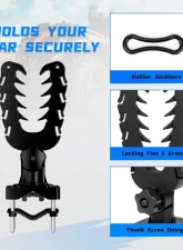 Kemimoto ATV U-Shaped Holder | Mount w/ Rubber StrapsHunting                                     - B0116-00701BK - Image 3