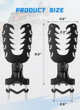 Kemimoto ATV U-Shaped Holder | Mount w/ Rubber StrapsHunting                                     - B0116-00701BK - Image 7
