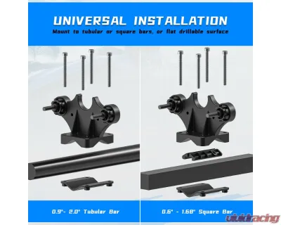 Kemimoto UTV | ATV U-Bracket Mount Grip - B0116-00801BK