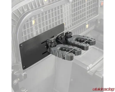 Kemimoto Shotgun Holder Rack Under Seat UTV Mount Bow Rack Tool Grips w/ Rubber Straps Polaris Ranger - B0116-00901BK