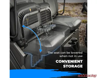 Kemimoto Shotgun Holder Rack Under Seat UTV Mount Bow Rack Tool Grips w/ Rubber Straps Polaris Ranger - B0116-00901BK