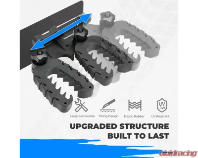 Kemimoto Shotgun Holder Rack Under Seat UTV Mount Bow Rack Tool Grips w/ Rubber Straps Polaris Ranger - B0116-00901BK