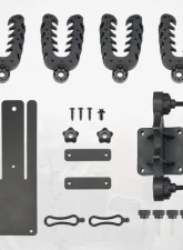 Kemimoto Shotgun Holder Rack Under Seat UTV Mount Bow Rack Tool Grips w/ Rubber Straps Polaris Ranger                                     - B0116-00901BK - Image 7