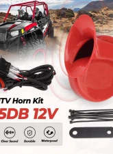 Kemimoto UTV Horn Kit w/ Rocker Switch 12V Polaris RZR Ranger / PRO XP | Can Am 2013-2023                                     - B0117-00202BK - Image 2