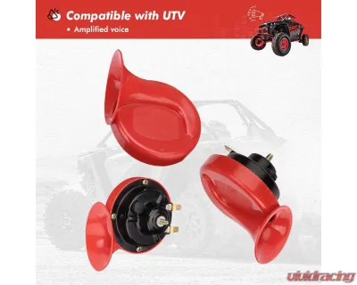 Kemimoto UTV Horn Kit w/ Rocker Switch 12V Polaris RZR Ranger / PRO XP | Can Am 2013-2023 - B0117-00202BK