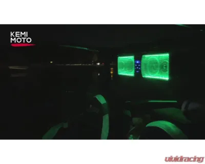 Kemimoto UTV Sound Bar RGB 26'' Bluetooth Multicolor Lights 500W Amplifier 1.75''-2'' Roll Bar - B0117-01801BK