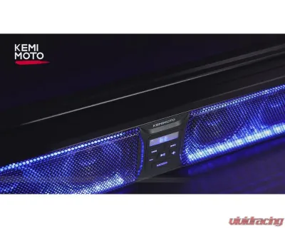 Kemimoto UTV Sound Bar RGB 26'' Bluetooth Multicolor Lights 500W Amplifier 1.75''-2'' Roll Bar - B0117-01801BK
