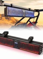 Kemimoto UTV Sound Bar RGB 26'' Bluetooth Multicolor Lights 500W Amplifier 1.75''-2'' Roll Bar                                     - B0117-01801BK - Image 12
