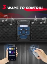 Kemimoto UTV Sound Bar RGB 26'' Bluetooth Multicolor Lights 500W Amplifier 1.75''-2'' Roll Bar                                     - B0117-01801BK - Image 8