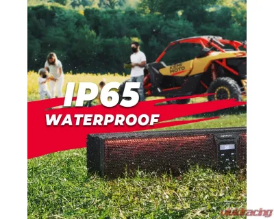 Kemimoto UTV Sound Bar RGB 26'' Bluetooth Multicolor Lights 500W Amplifier 1.75''-2'' Roll Bar - B0117-01801BK