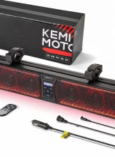 Kemimoto UTV Sound Bar RGB 26'' Bluetooth Multicolor Lights 500W Amplifier 1.75''-2'' Roll Bar                                     - B0117-01801BK - Image 10