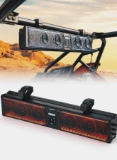 Kemimoto UTV Sound Bar RGB 26'' Bluetooth Multicolor Lights 500W Amplifier 1.75''-2'' Roll Bar                                     - B0117-01801BK - Image 11