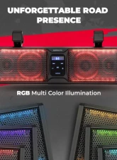 Kemimoto UTV Sound Bar / IP65 Waterproof Dustproof Bluetooth Connectivity 16" ATV SoundBar                                     - B0117-01901BK - Image 2