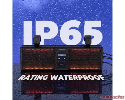 Kemimoto UTV Sound Bar / IP65 Waterproof Dustproof Bluetooth Connectivity 16" ATV SoundBar - B0117-01901BK