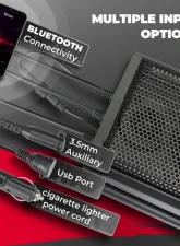 Kemimoto UTV Sound Bar / IP65 Waterproof Dustproof Bluetooth Connectivity 16" ATV SoundBar                                     - B0117-01901BK - Image 6