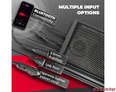 Kemimoto UTV Sound Bar / IP65 Waterproof Dustproof Bluetooth Connectivity 16" ATV SoundBar - B0117-01901BK