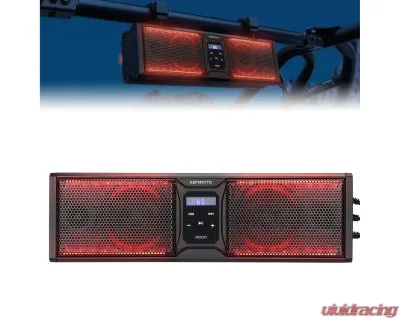 Kemimoto UTV Sound Bar / IP65 Waterproof Dustproof Bluetooth Connectivity 16" ATV SoundBar - B0117-01901BK