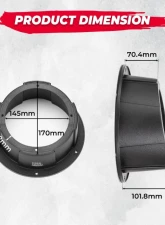 Kemimoto Single 6.5" Speaker Pod UTVs / RVs / Cars / Boats / Trunks / Trailers                                     - B0117-02001BK - Image 7