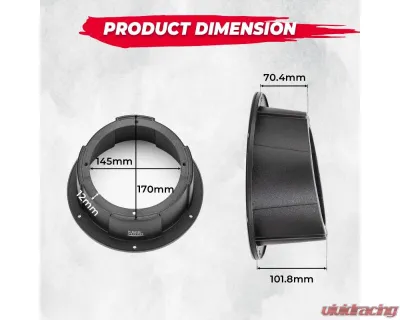 Kemimoto Single 6.5" Speaker Pod UTVs / RVs / Cars / Boats / Trunks / Trailers - B0117-02001BK