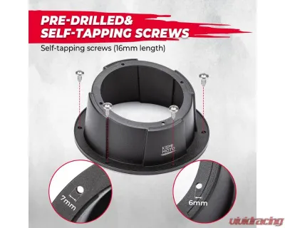 Kemimoto Single 6.5" Speaker Pod UTVs / RVs / Cars / Boats / Trunks / Trailers - B0117-02001BK