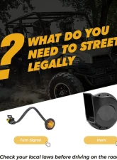 Kemimoto Turn Signal Kit w/ Column Turn Switch | 105D Horn Polaris / Can-Am / Pioneer / Talon                                     - B0401-00602BK - Image 3