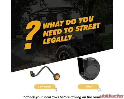 Kemimoto Turn Signal Kit w/ Column Turn Switch | 105D Horn Polaris / Can-Am / Pioneer / Talon - B0401-00602BK