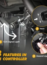 Kemimoto Turn Signal Kit w/ Column Turn Switch | 105D Horn Polaris / Can-Am / Pioneer / Talon                                     - B0401-00602BK - Image 4