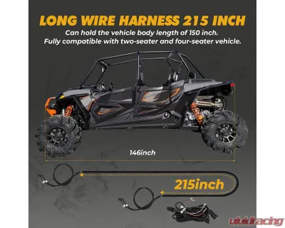 Kemimoto Turn Signal Kit w/ Column Turn Switch | 105D Horn Polaris / Can-Am / Pioneer / Talon - B0401-00602BK