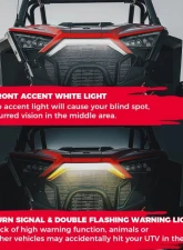 Kemimoto Turn Signal LED Center Grill Fang Light Polaris RZR PRO XP                                     - B0801-00303CL - Image 3