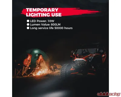 Kemimoto Flowing Turn Signal Light / Front Accent Light LED Center Grill Fang Light Polaris RZR PRO XP 2020-2023 - B0801-00304CL