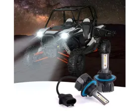 Kemimoto LED Headlight Light Bulb / H13 CSP Chips Led Head Light Bulbs 2pc Polaris RZR Ranger