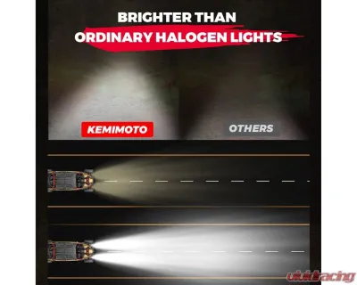 Kemimoto LED Headlight Light Bulb / H13 CSP Chips Led Head Light Bulbs 2pc Polaris RZR Ranger - B0801-00602