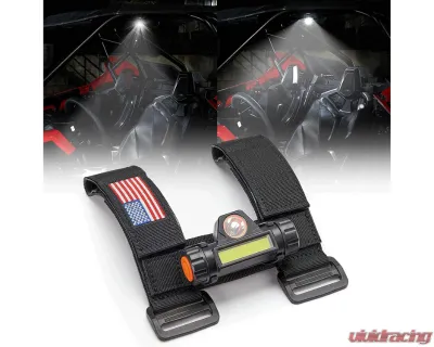 Kemimoto Dome Interior Lights1.75''-2'' Roll Bar Polaris RZR | Can Am Talon | Kawasaki - B0801-00802BK