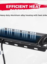 Kemimoto UTV LED Light Bar 8" K Glow 26W Off Road Flood Spot Beam Combo                                     - B0801-03301BK - Image 3