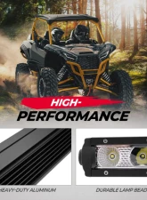 Kemimoto UTV LED Light Bar 8" K Glow 26W Off Road Flood Spot Beam Combo                                     - B0801-03301BK - Image 7
