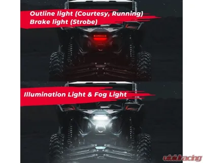 Kemimoto Tail Light / Rear LightCan-Am Maverick X3 / MAX - B0801-04201CL