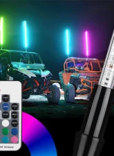 Kemimoto 5ft RGB LED Whip Lights 1pc ATV / UTV / RZR                                     - B0804-00101BK - Image 8