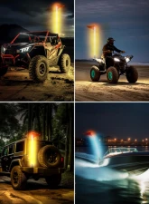 Kemimoto 5ft RGB LED Whip Lights 1pc ATV / UTV / RZR                                     - B0804-00101BK - Image 5