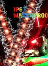 Kemimoto 3ft Black Limited LED Whip Light 366 colors 2pc w/ RF Remote Control                                     - B0804-01001BK - Image 2