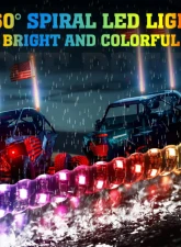 Kemimoto 2pc 4ft LED Whip Lights w/ Bluetooth Can-Am | Polaris RZR                                     - B0804-01902CL - Image 4