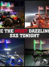 Kemimoto 2pc 4ft LED Whip Lights w/ Bluetooth Can-Am | Polaris RZR                                     - B0804-01902CL - Image 7