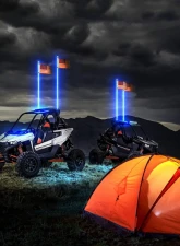Kemimoto 2pc 4ft LED Whip Lights w/ Bluetooth Can-Am | Polaris RZR                                     - B0804-01902CL - Image 9