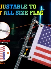 Kemimoto 5FT UTV ATV Spiral Whip Light w/ RF Remote Control 2pc                                     - B0804-02001CL - Image 4