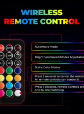 Kemimoto 2pc 5t UTV ATV Spiral Whip Light w/ RF Remote Control | Bluetooth Control                                     - B0804-02002CL - Image 5
