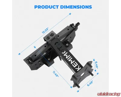 Kemimoto UTV Spare Tire MountPolaris Ranger General 1000 26"- 33" Spare Tire Carrier Rack - B1001-01301BK