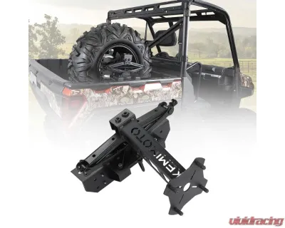 Kemimoto UTV Spare Tire MountPolaris Ranger General 1000 26"- 33" Spare Tire Carrier Rack - B1001-01301BK